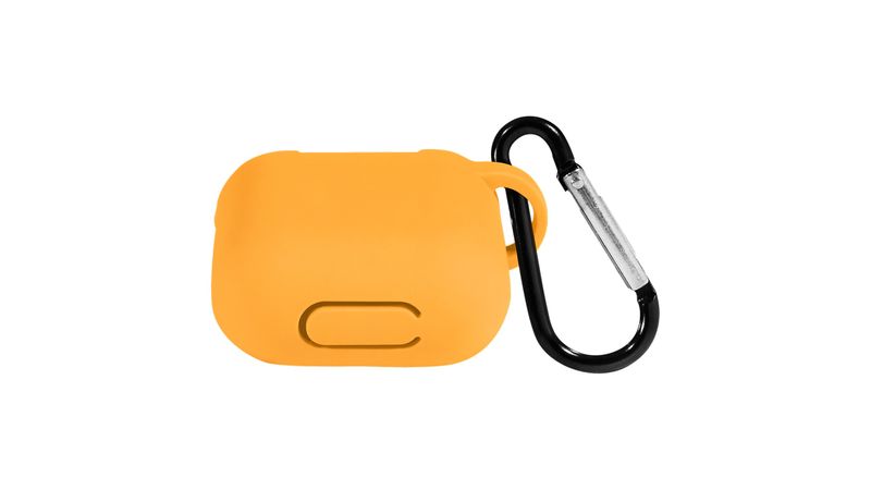 FUNDA DE AIRPODS SILICONA NARANJA